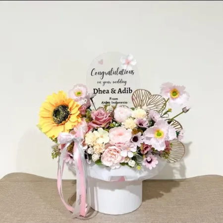 Bloom Box Akrilik Ucapan Wedding Padang Panjang